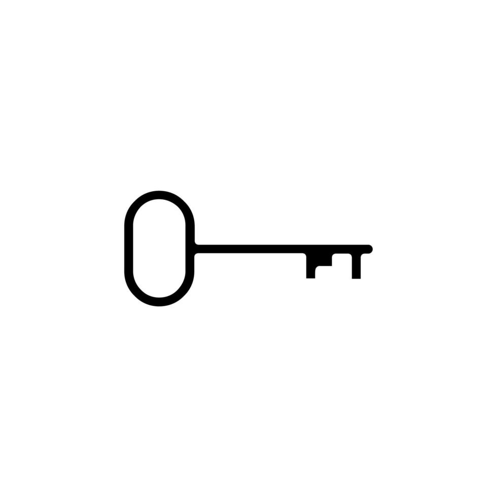 modelo de logotipo de ilustração de vetor de ícone sólido chave. adequado para muitos propósitos.