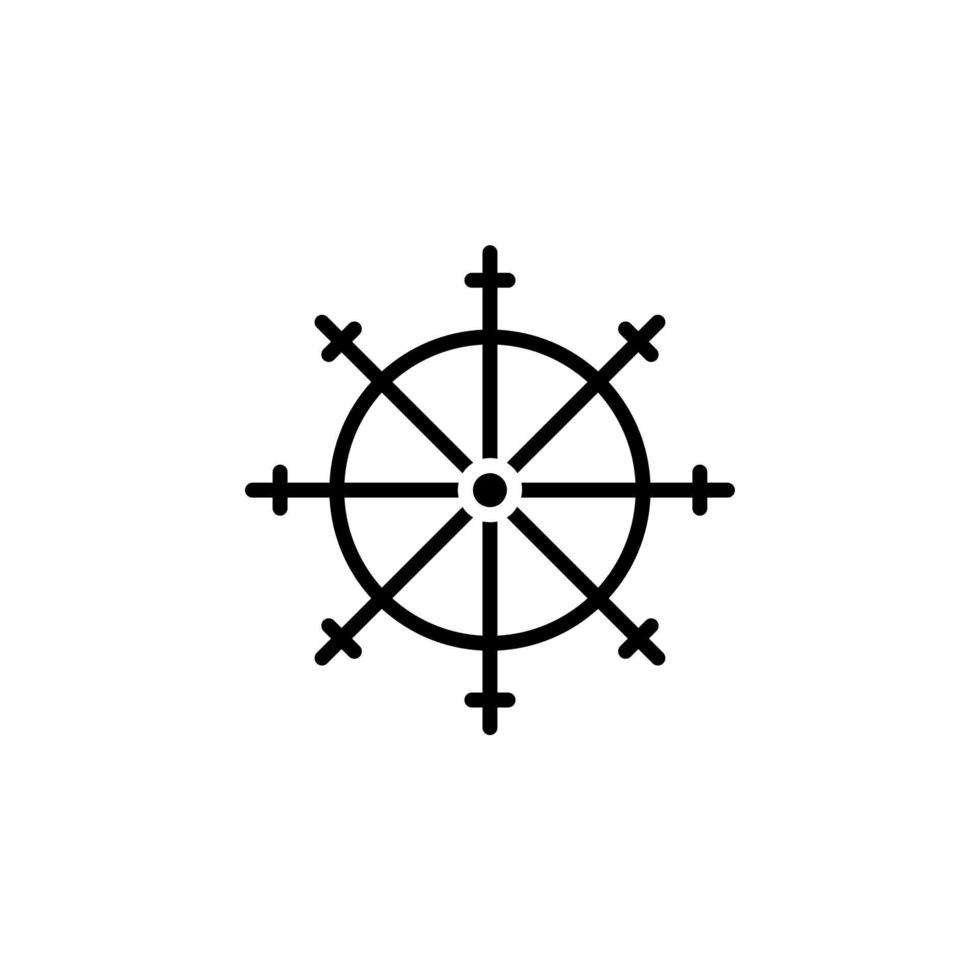 leme, náutico, navio, modelo de logotipo de ilustração vetorial de ícone sólido de barco. adequado para muitos propósitos. vetor