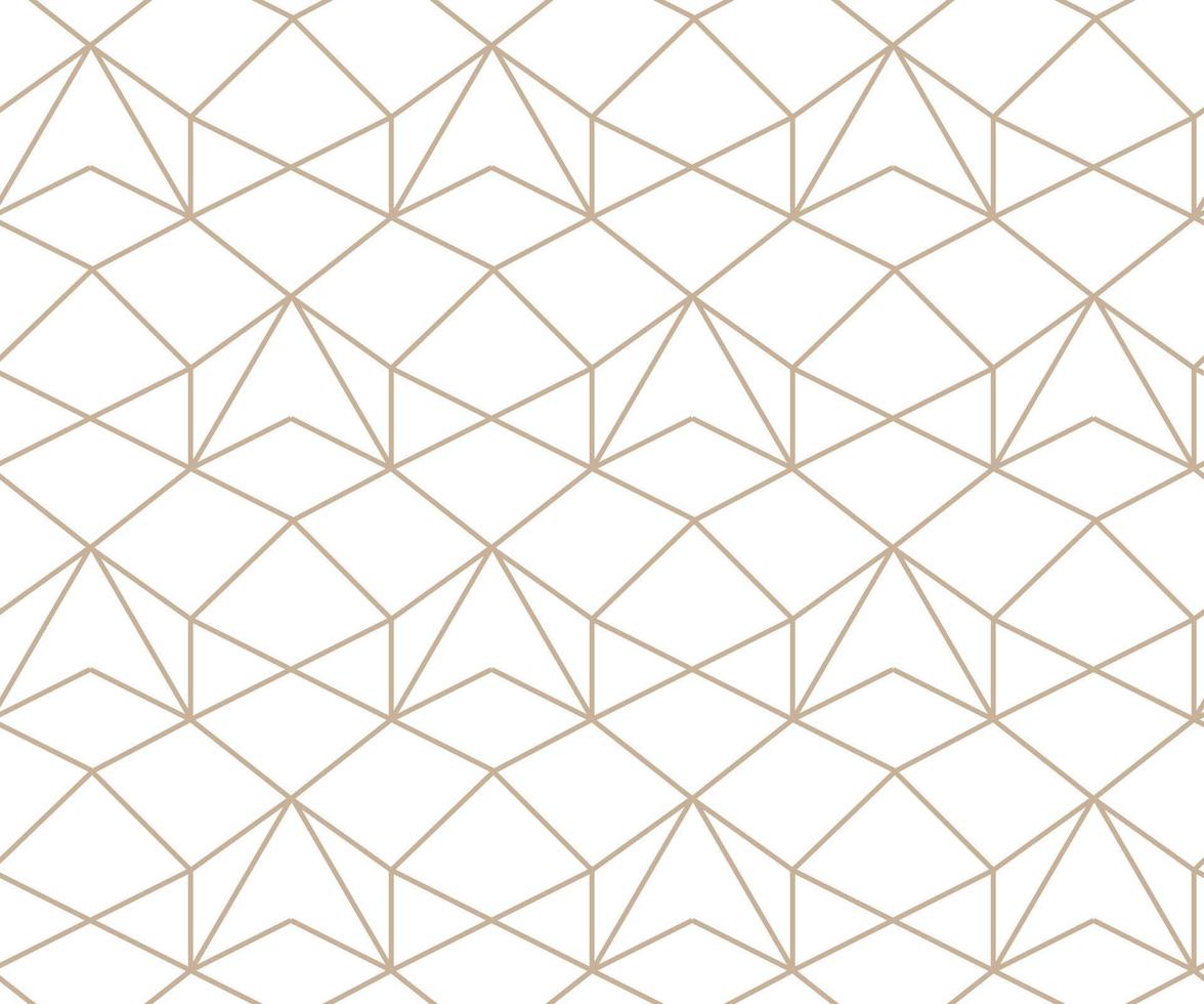 ilustração vetorial moderna sem costura. padrão de ouro linear em um fundo branco. padrão ornamental para folhetos, impressão, papel de parede, planos de fundo vetor