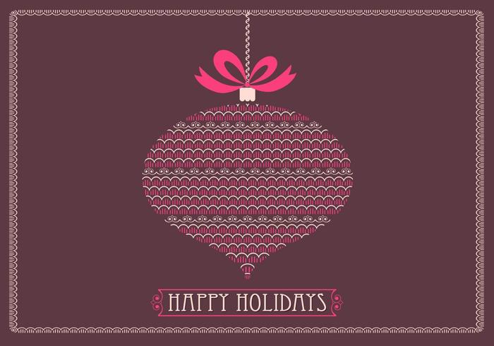 Retro Happy Holidays Vector Background