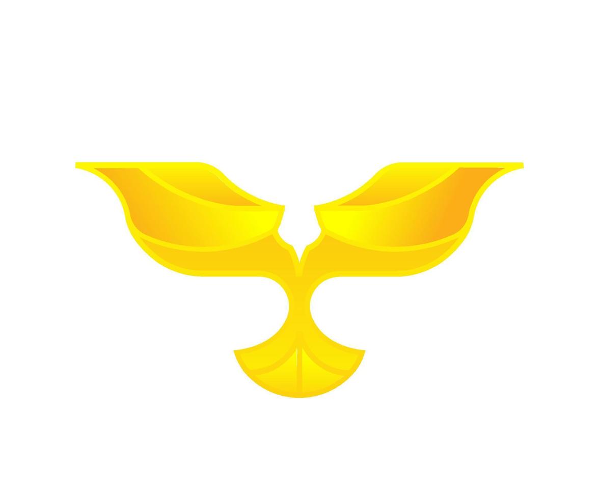 pássaro dourado, águia dourada, logotipo do pássaro, logotipo da águia vetor