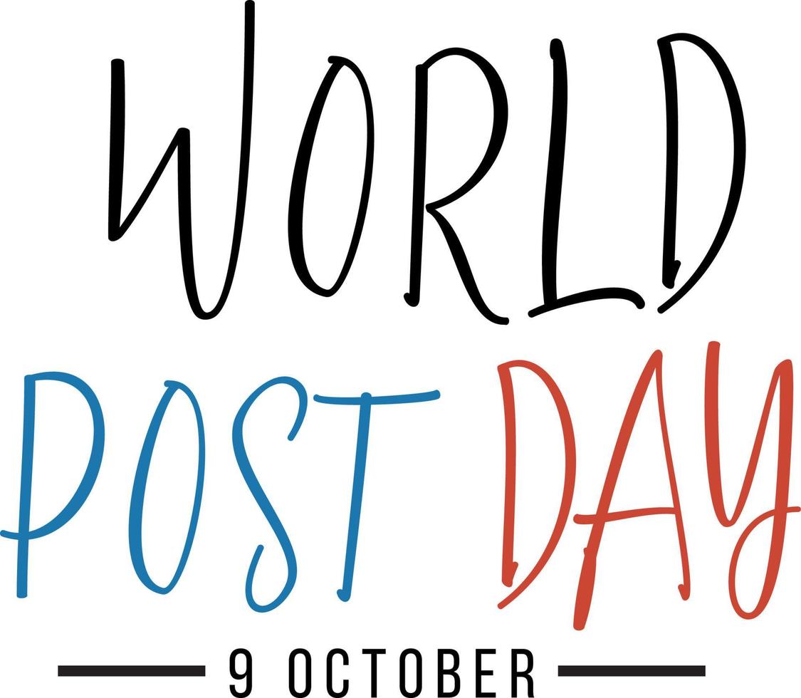 dia mundial da postagem no banner 9 de outubro vetor