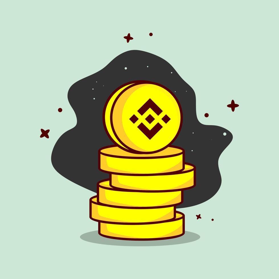 ilustração de ícone plano de criptografia binance bnb vetor