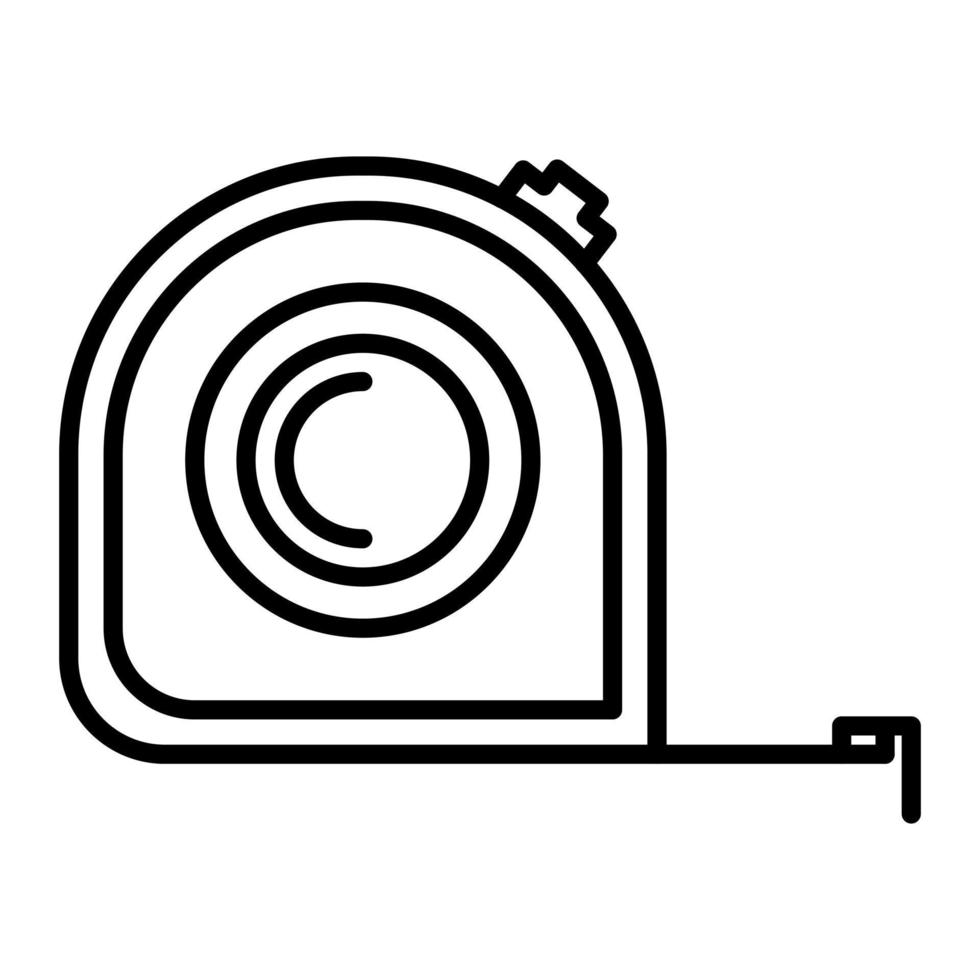 ícone de linha de fita métrica vetor