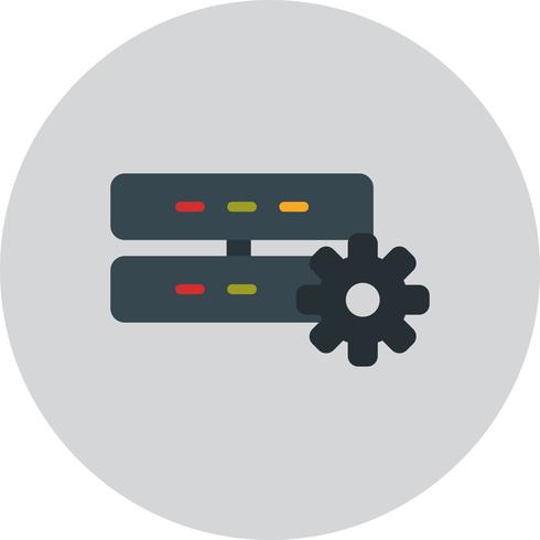 Ícone de configuração de servidor de vetor