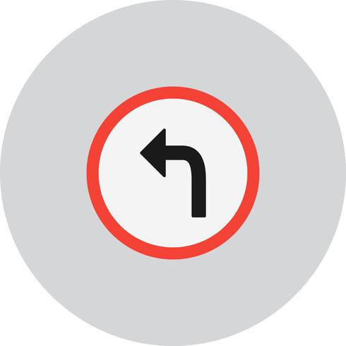 Vector ícone de virar à esquerda