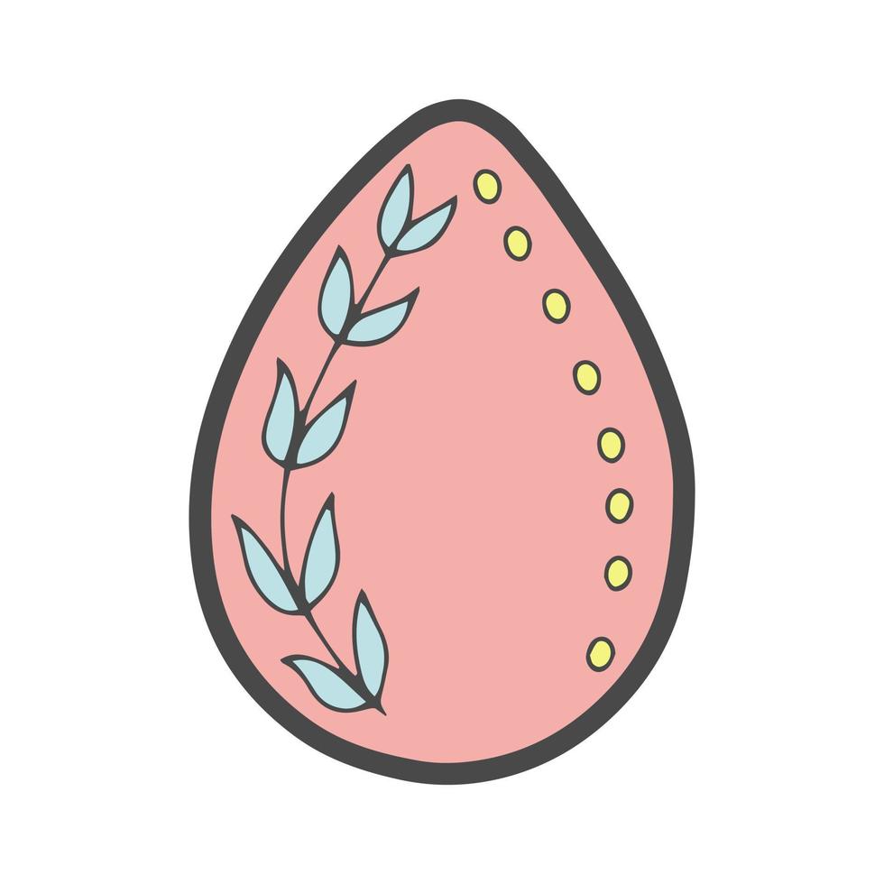 ilustração isolada de ovo colorido de páscoa vetorial vetor
