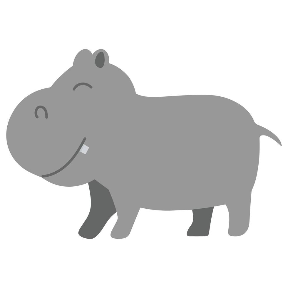 animal de desenho animado hipopótamo para crianças vetor