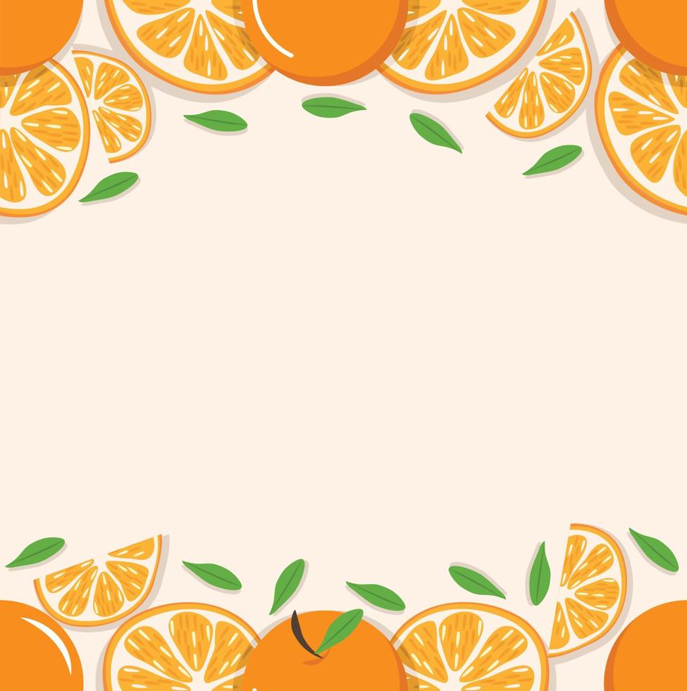 fatia de um padrão perfeito de frutas laranjas vetor