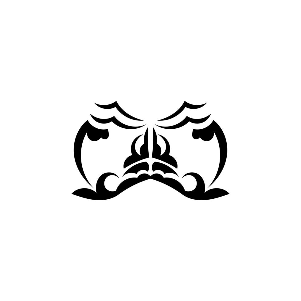 design de máscara tiki. padrão de decoração tradicional da Polinésia e do Havaí. isolado. estilo plano. vetor. vetor