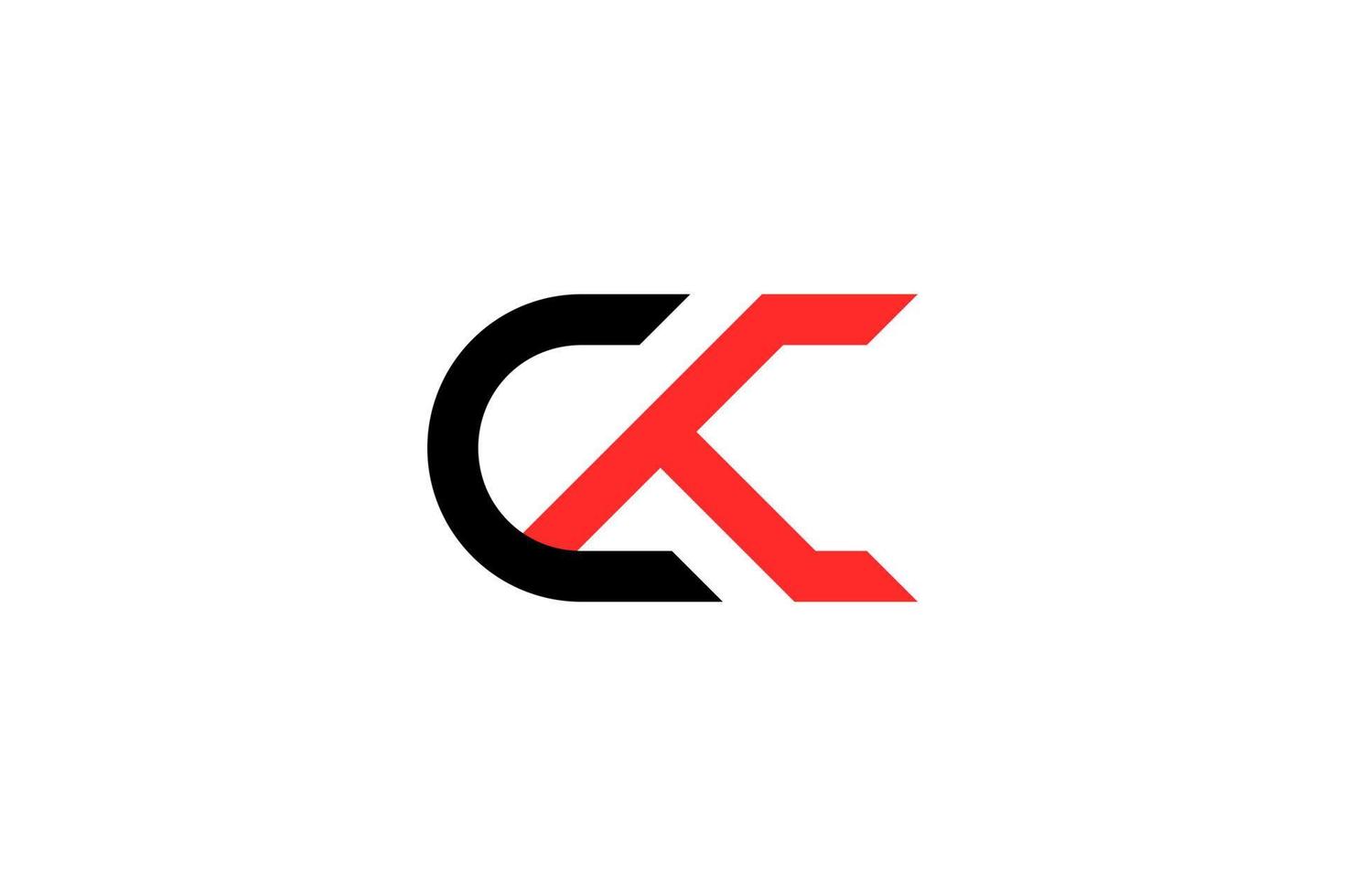 modelo de vetor de design de logotipo ck ck inicial