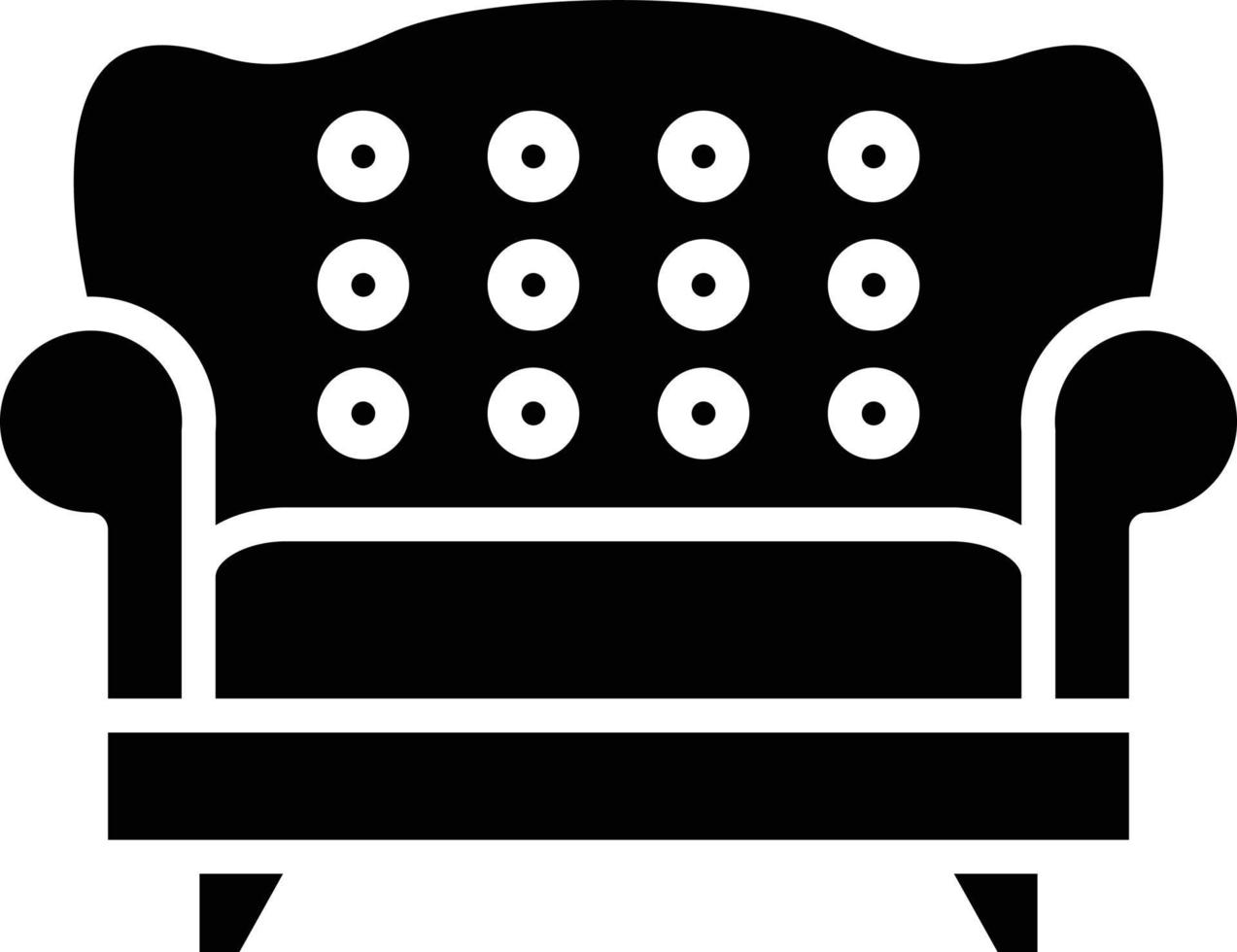 estilo do ícone do sofá vetor