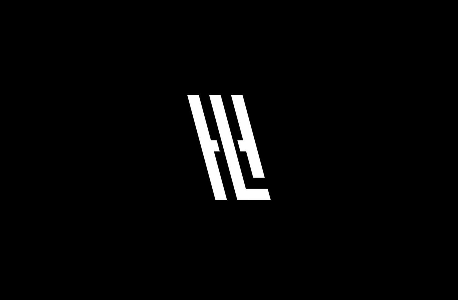 vetor de design de logotipo de letra hl
