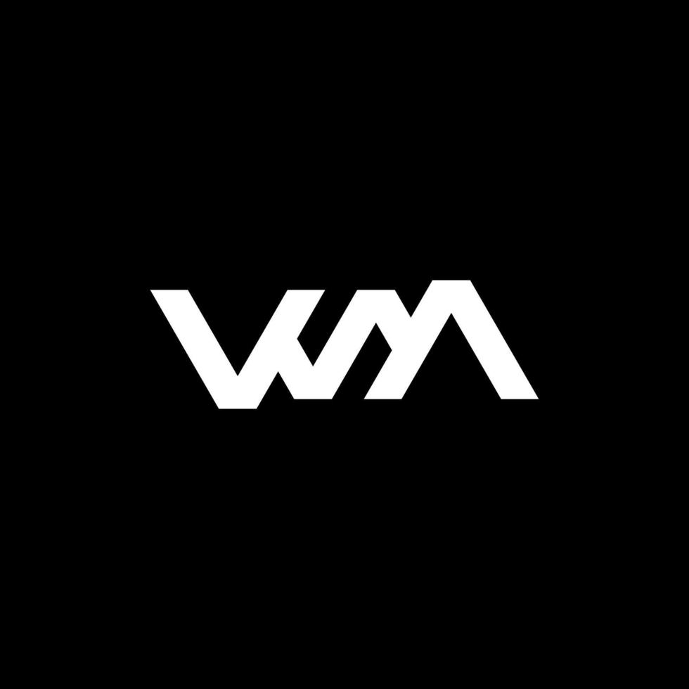 vetor de logotipo de letra wm ou wm