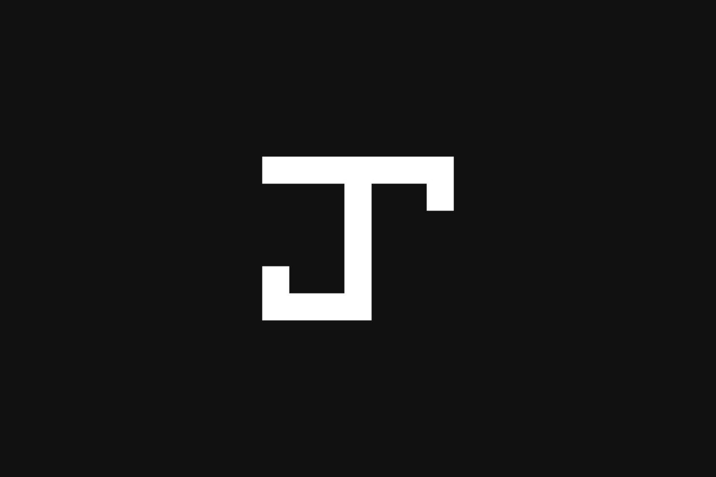 vetor de design de monograma de logotipo jr inicial