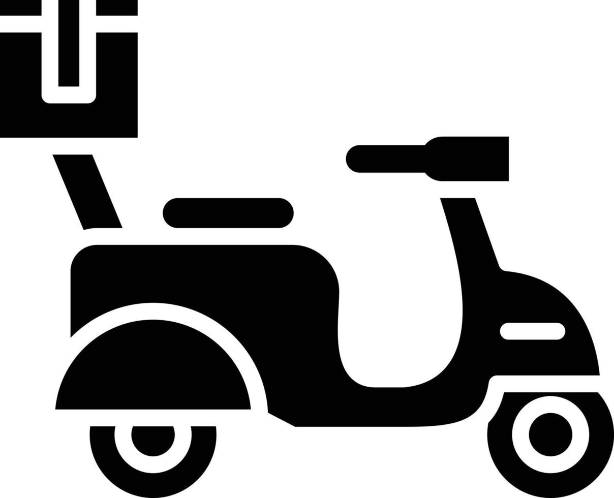 estilo de ícone de scooter de entrega vetor