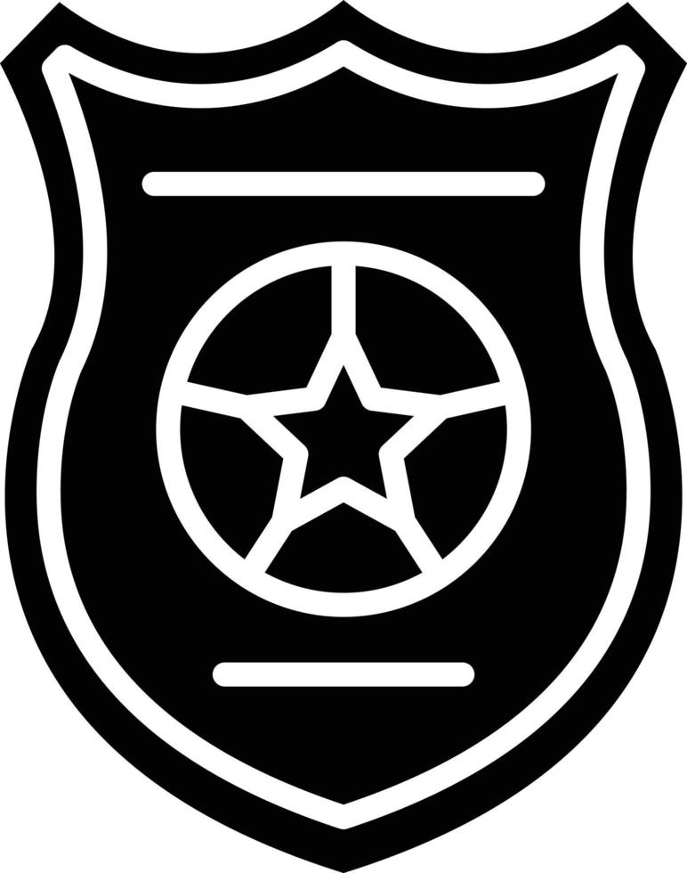 estilo de ícone de distintivo de polícia vetor