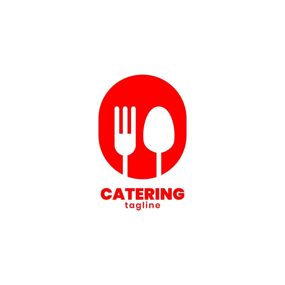 vetor de design de logotipo de comida de catering