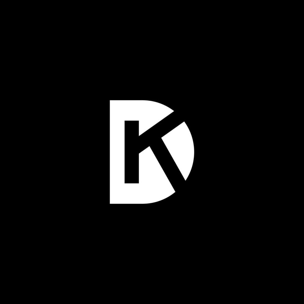 vetor de design de logotipo de letra dk