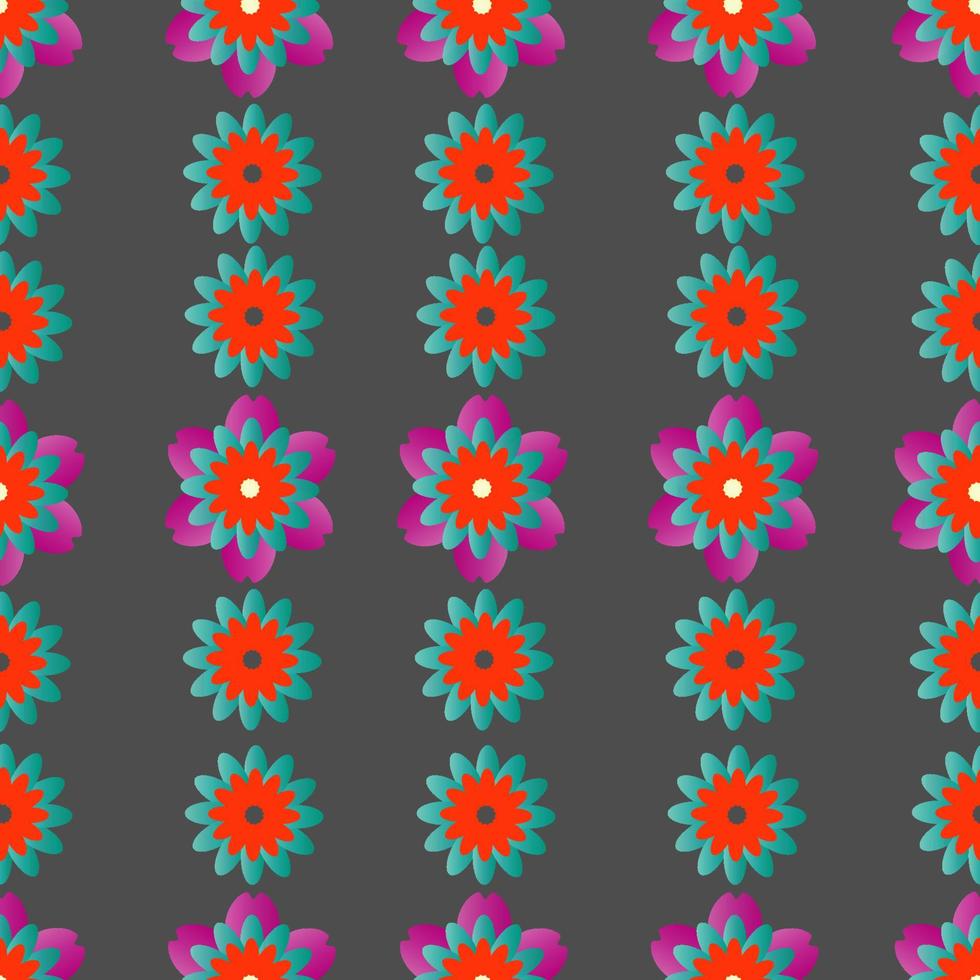 padrão de flores coloridas vetor
