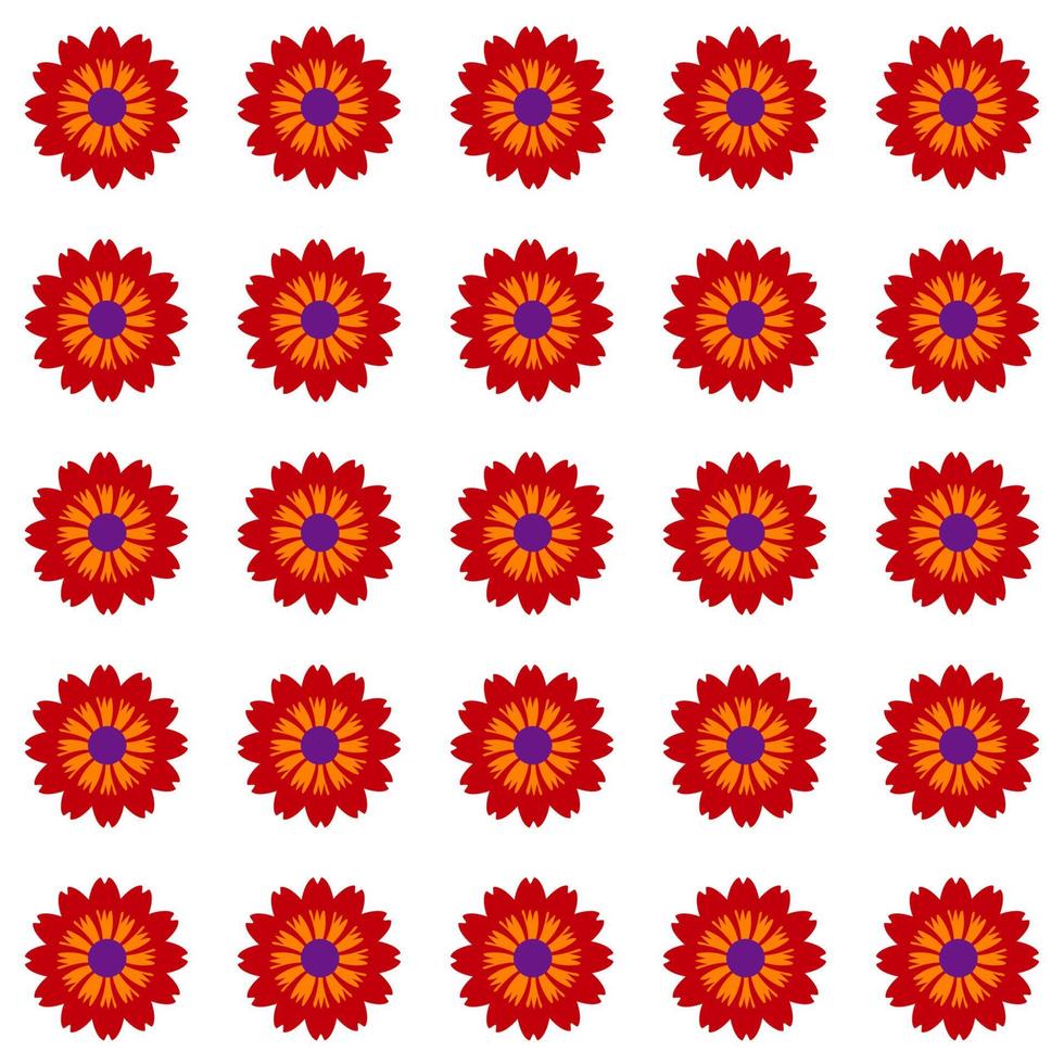 padrão de flores coloridas vetor
