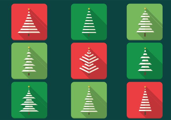 Pacote de ícones de vetor abstrato árvore de Natal