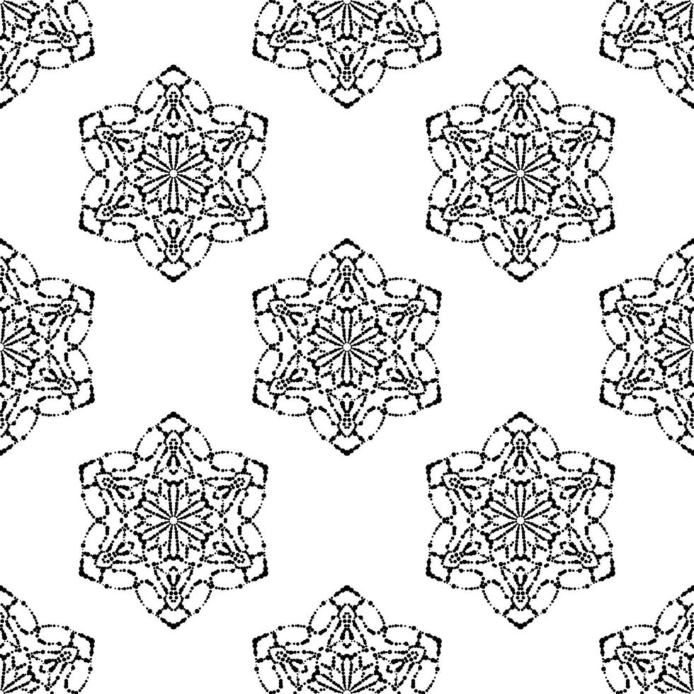 padrão sem emenda de fantasia com mandala ornamental. fundo abstrato flor doodle redondo. círculo geométrico floral. vetor