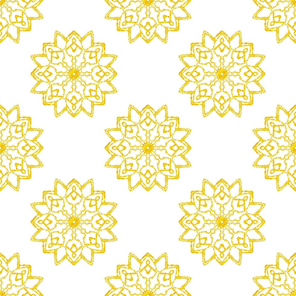 padrão sem emenda gradiente de fantasia com mandala ornamental. fundo abstrato flor doodle redondo. círculo geométrico floral. vetor