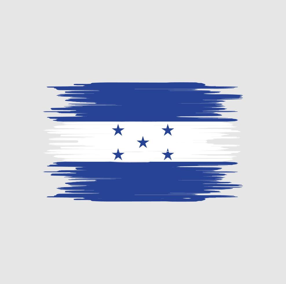 pincelada de bandeira de honduras. bandeira nacional vetor