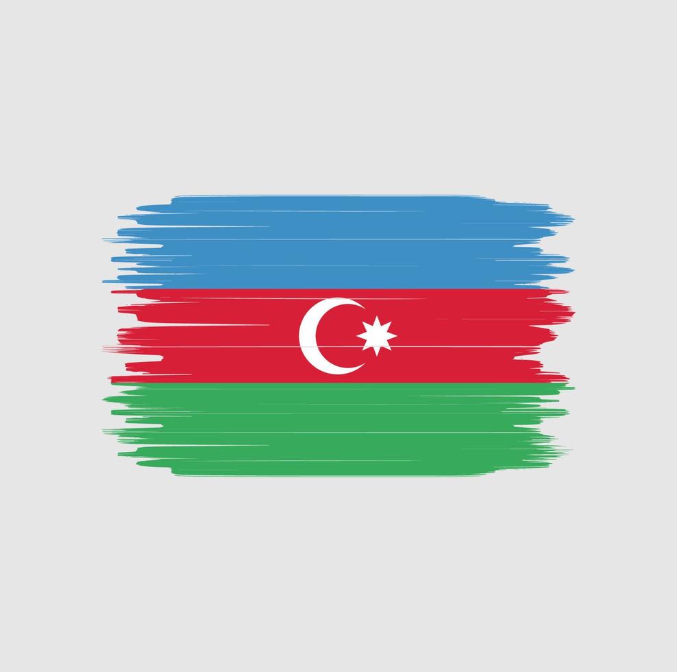 pincelada de bandeira do azerbaijão. bandeira nacional vetor