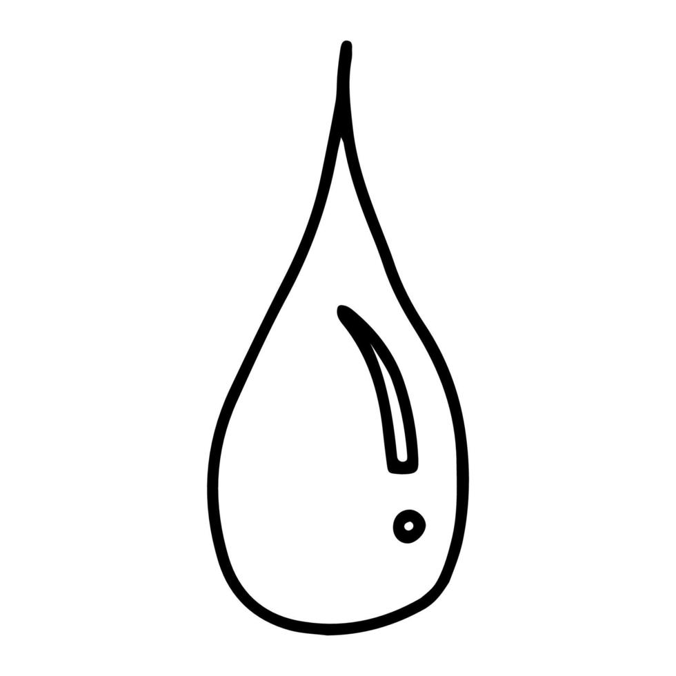 gota de água no estilo doodle vetor