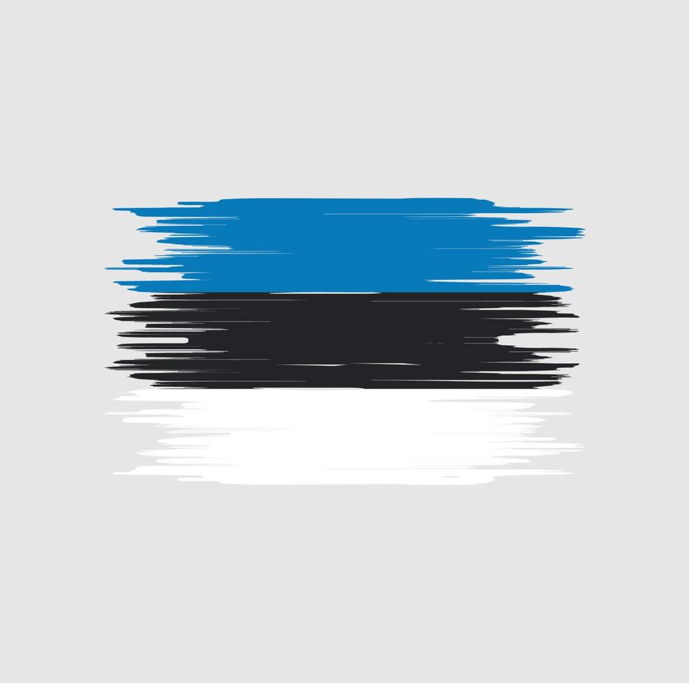 pincelada de bandeira da estônia. bandeira nacional vetor