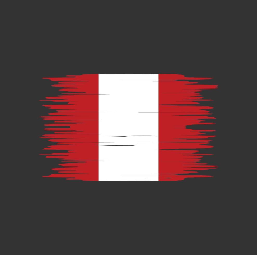 pincelada de bandeira do peru. bandeira nacional vetor