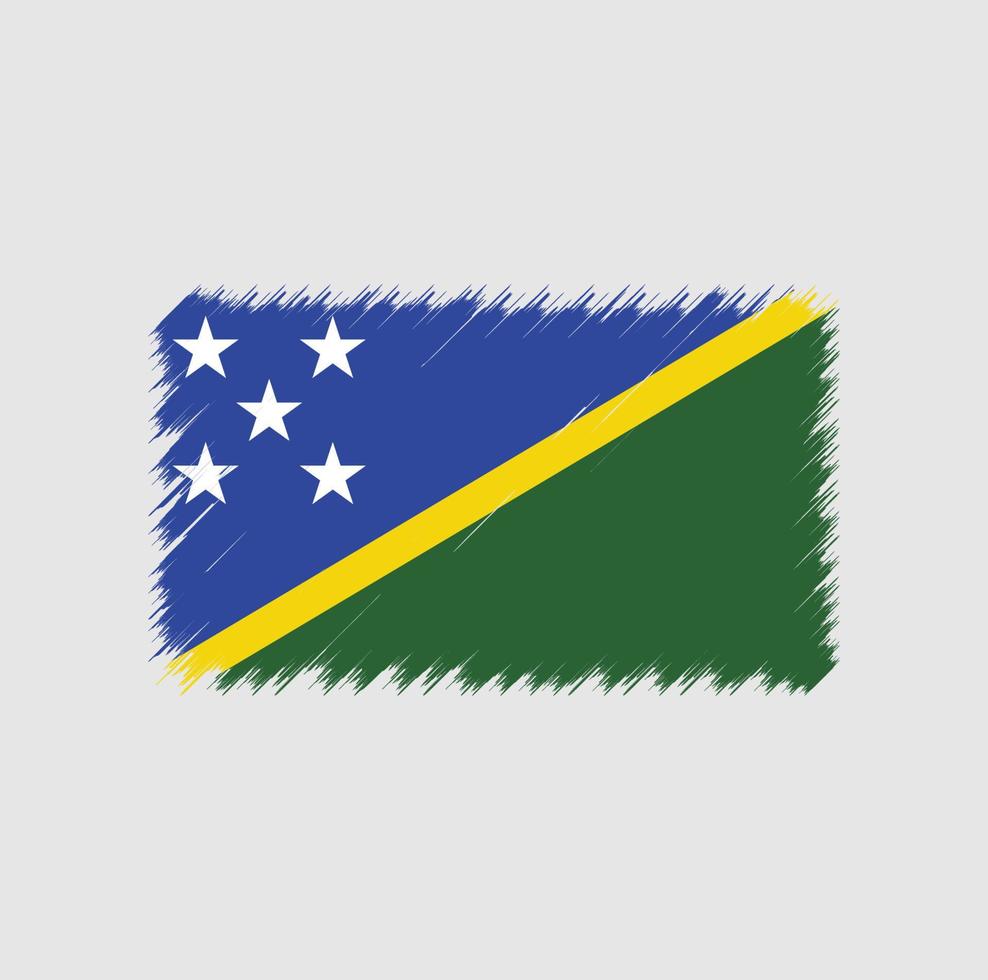 pincelada de bandeira das ilhas Salomão. bandeira nacional vetor