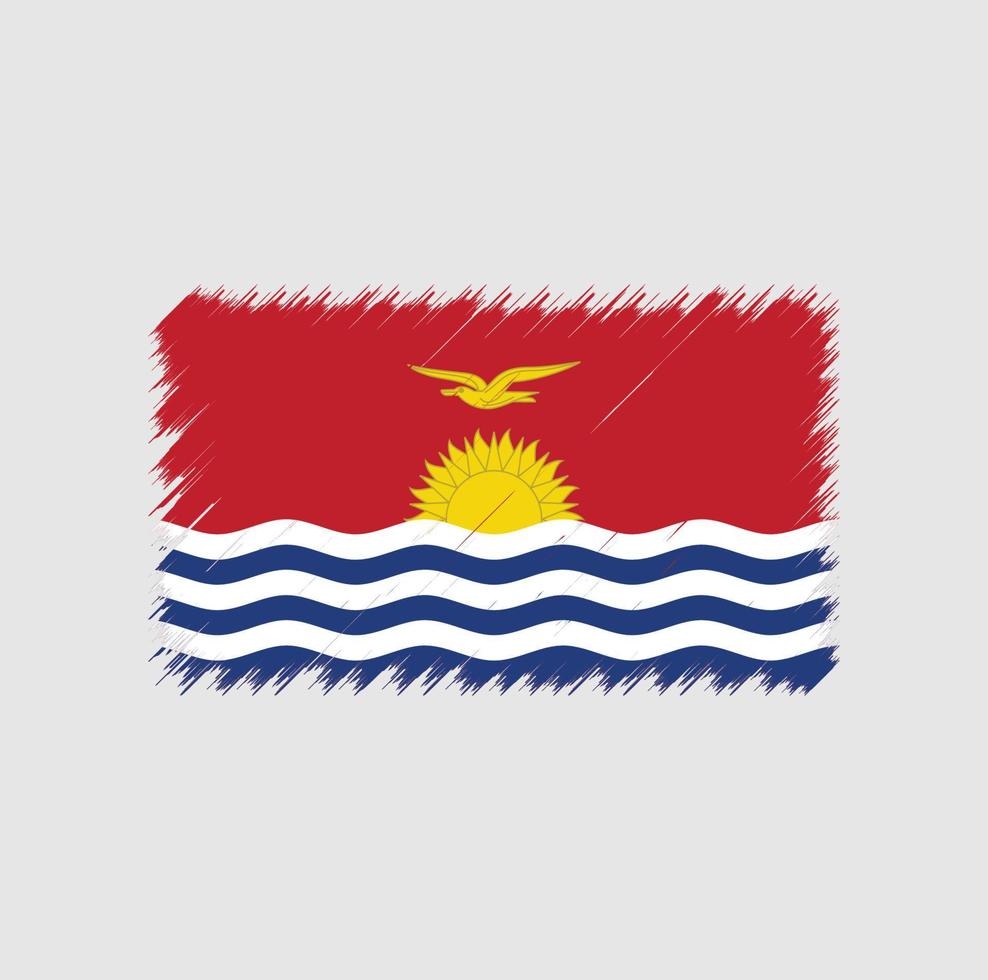 pincelada de bandeira de kiribati. bandeira nacional vetor