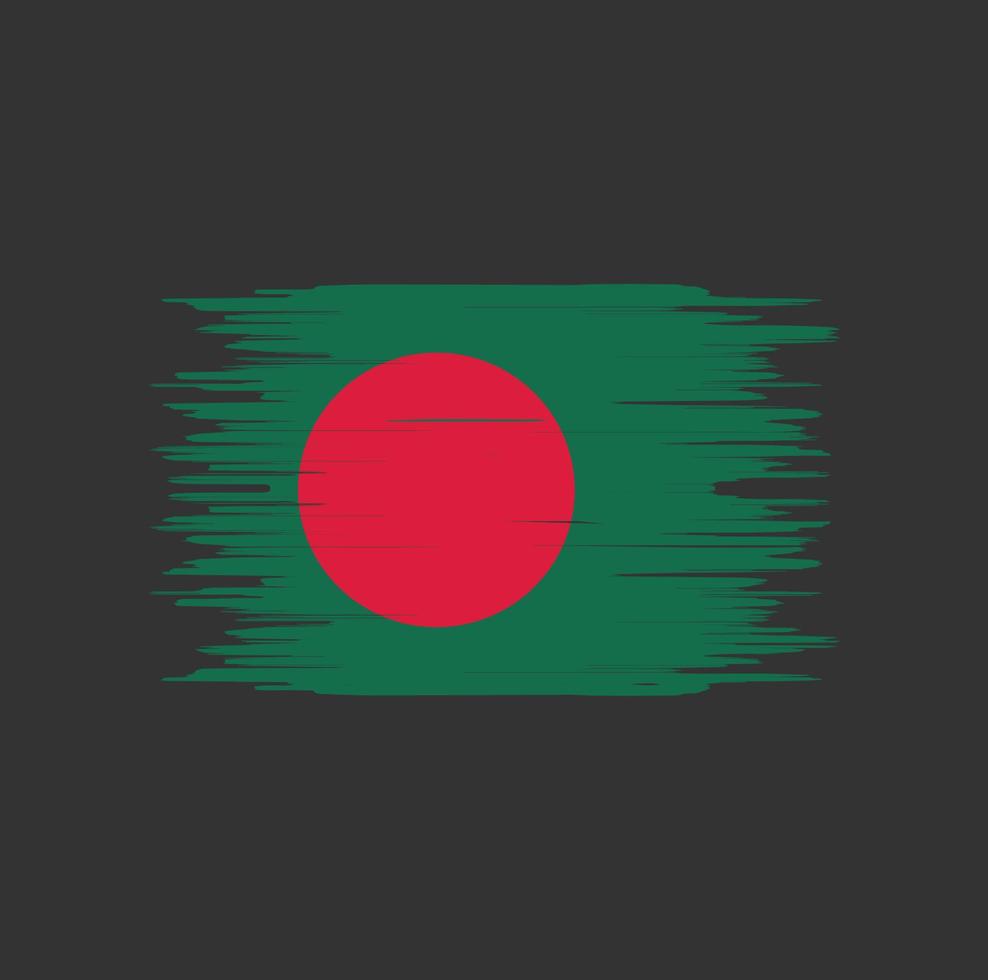 pincelada de bandeira de bangladesh. bandeira nacional vetor