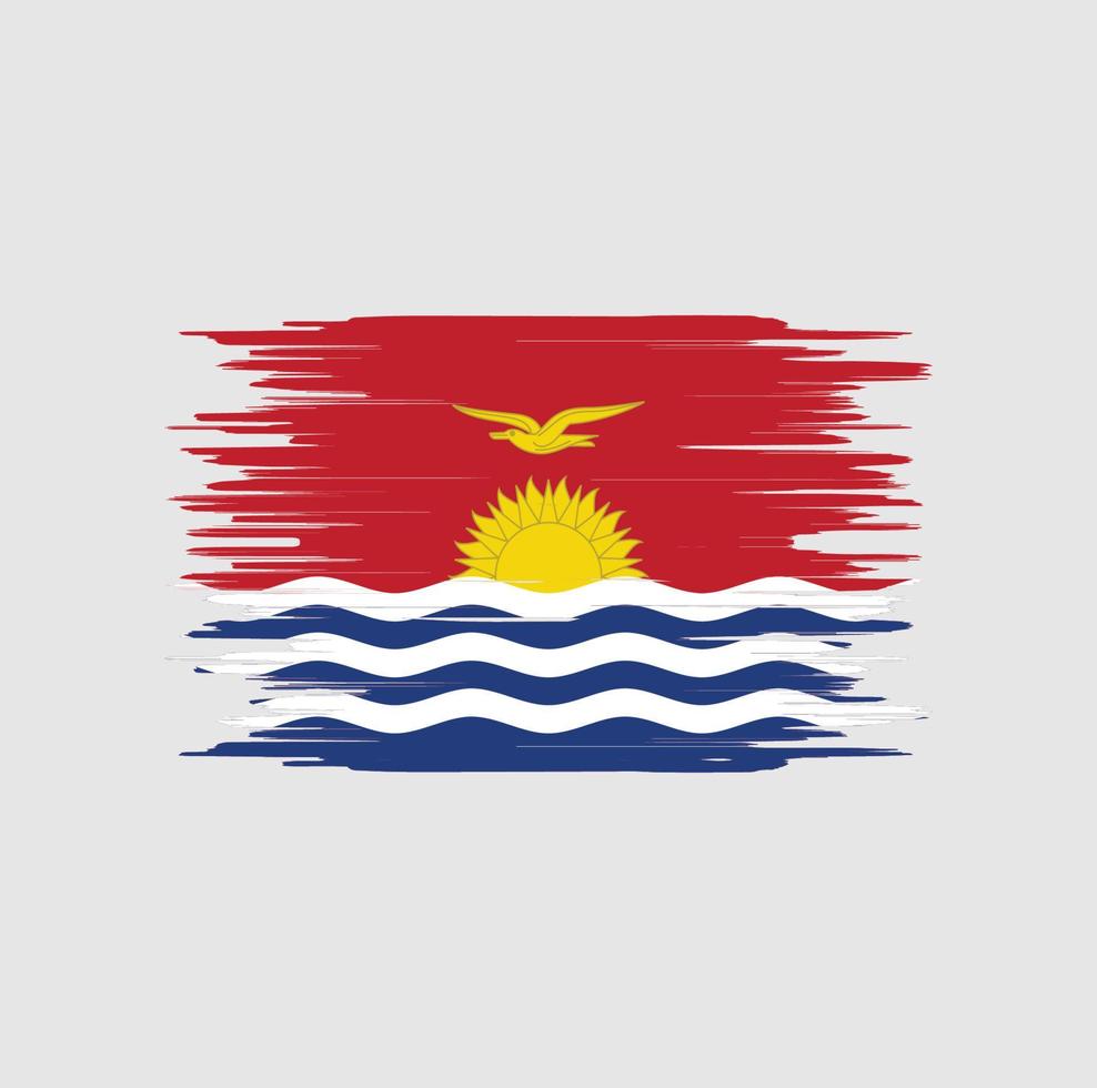 pincelada de bandeira de kiribati. bandeira nacional vetor