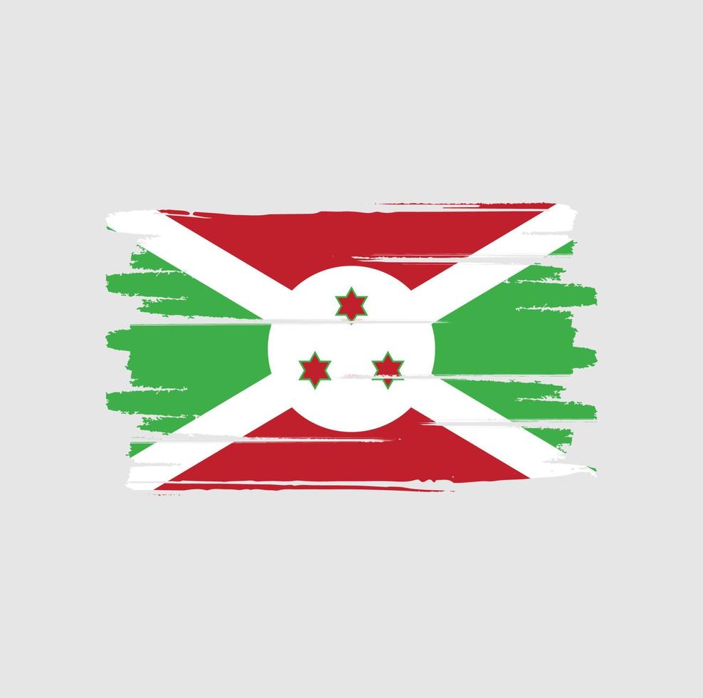 pinceladas de bandeira do burundi vetor