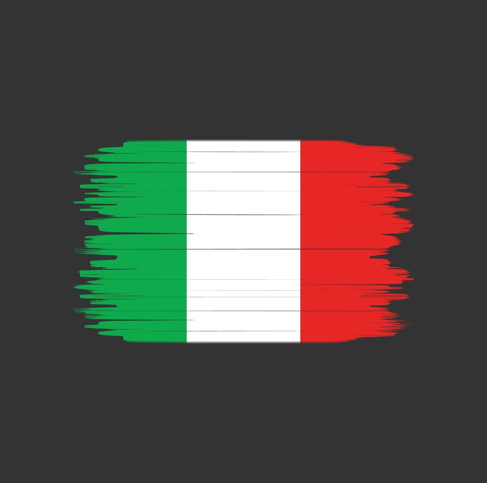 pincelada de bandeira da itália. bandeira nacional vetor