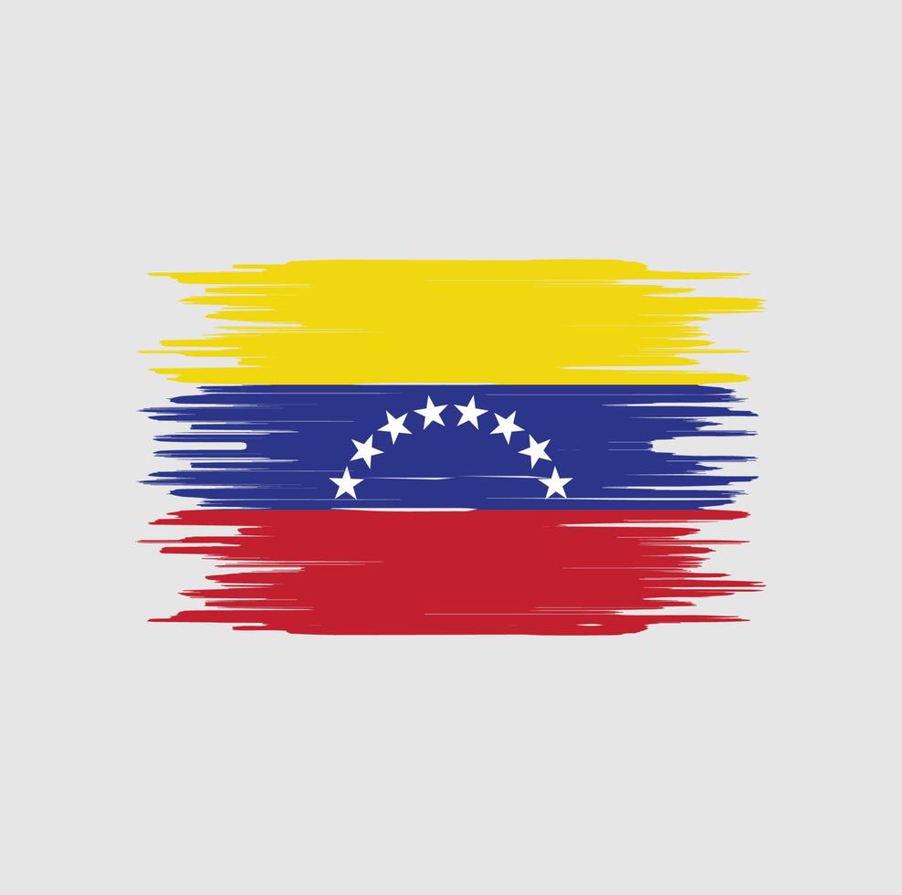 pincelada de bandeira da venezuela. bandeira nacional vetor