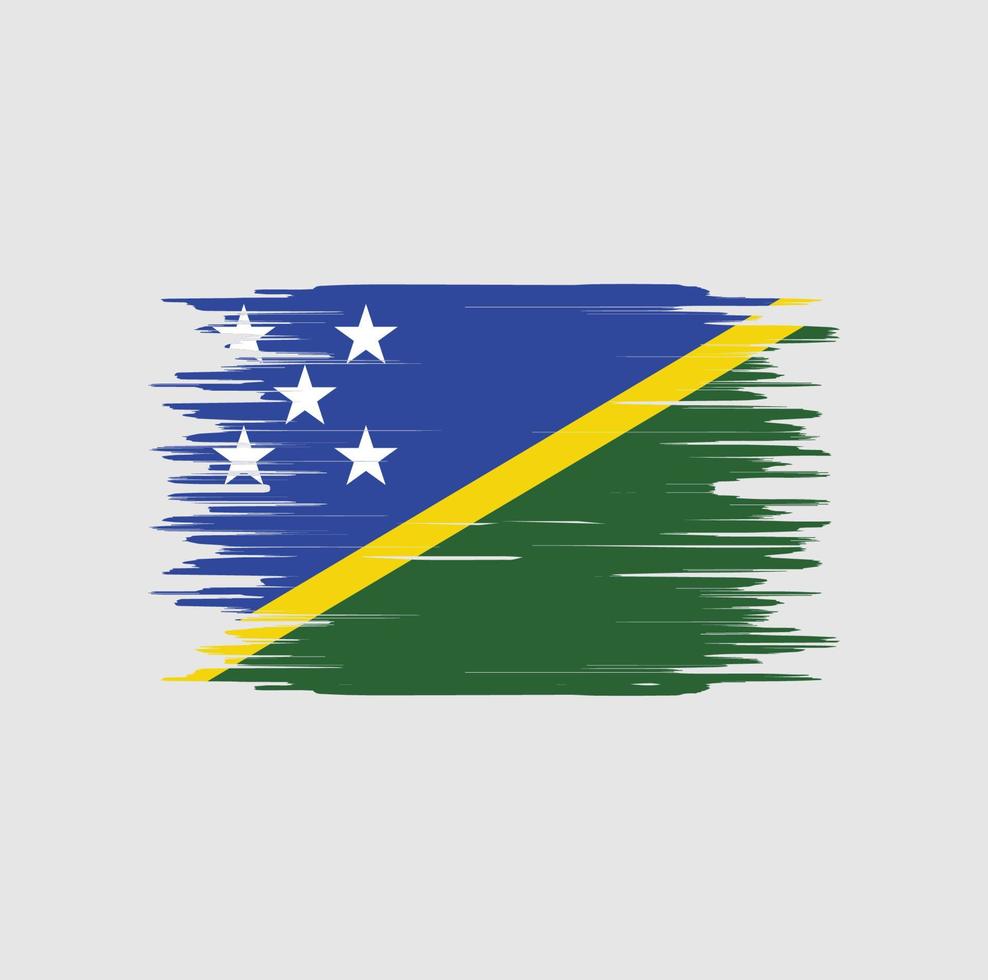 pincelada de bandeira das ilhas Salomão. bandeira nacional vetor