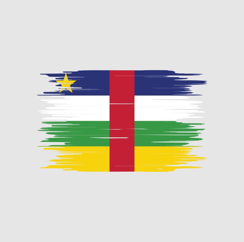 pincelada de bandeira da África Central. bandeira nacional vetor