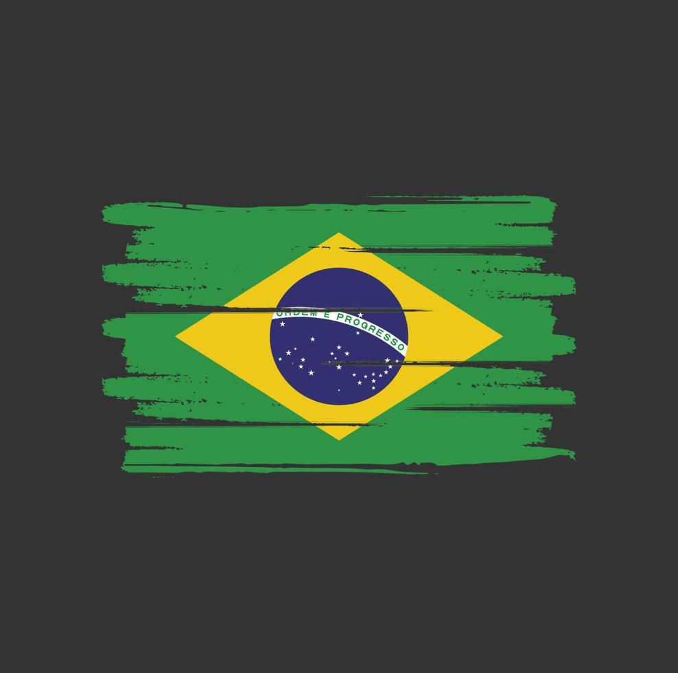 pinceladas de bandeira do brasil vetor