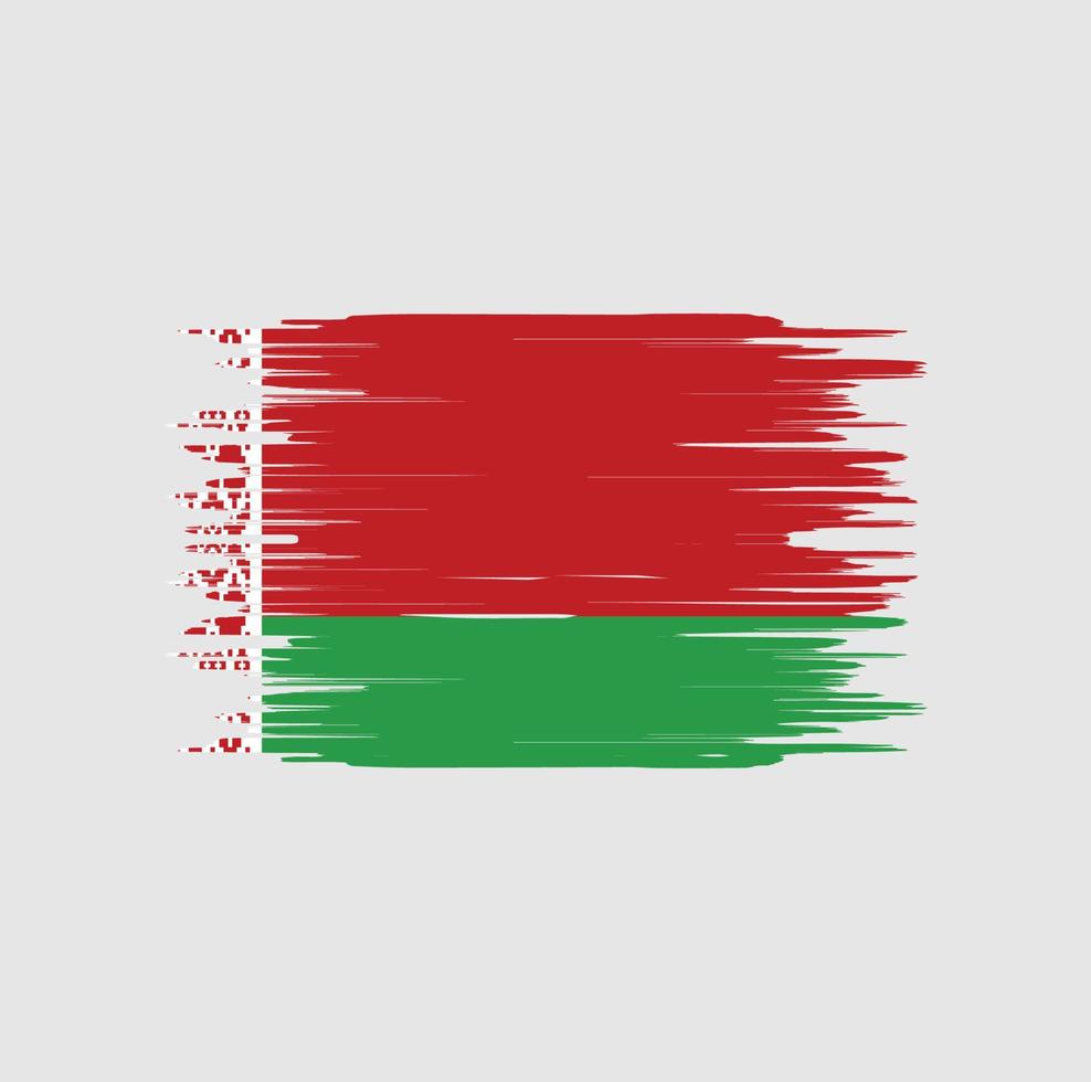 pincelada de bandeira da bielorrússia. bandeira nacional vetor