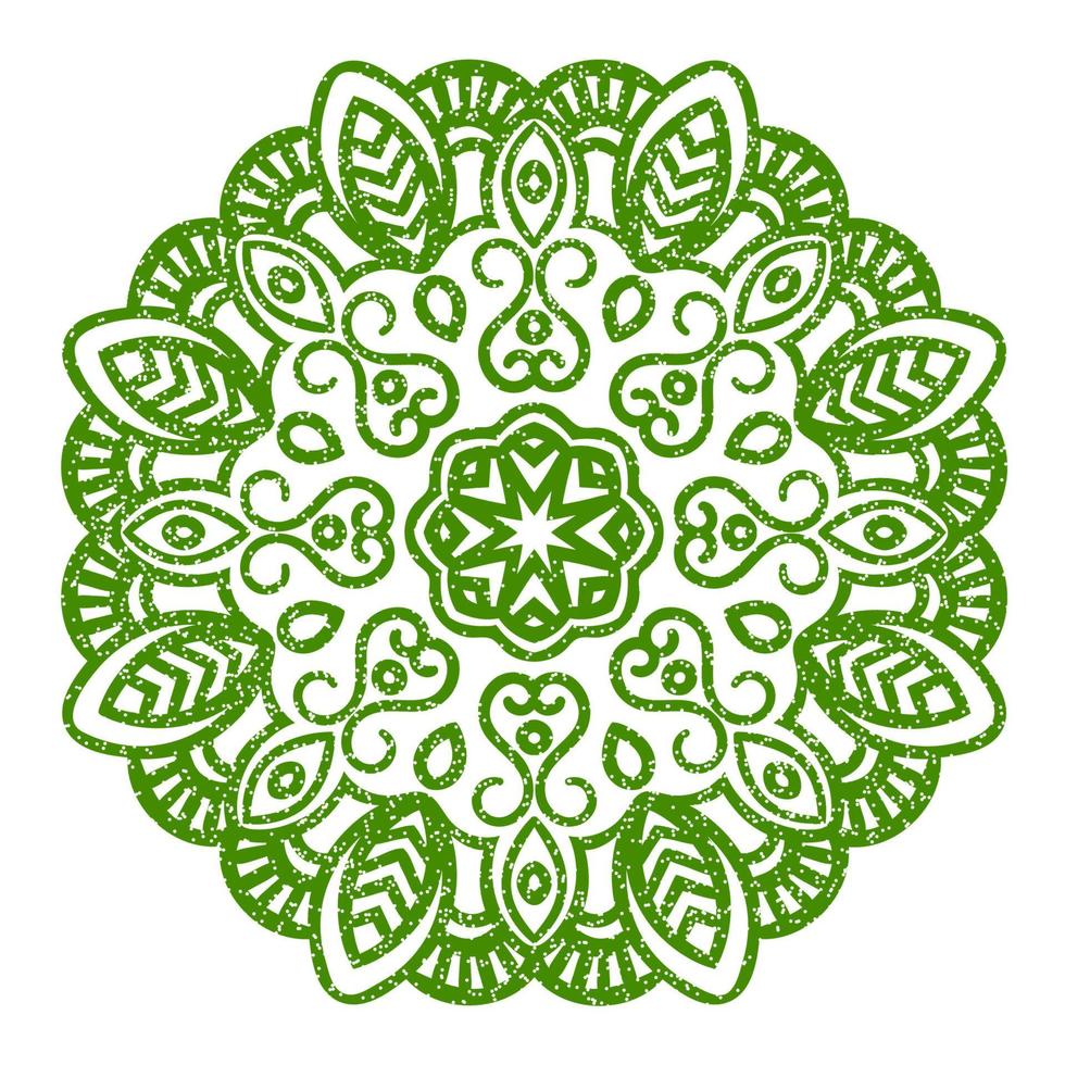 mandala de flor gradiente colorida. elemento decorativo desenhado à mão. elemento floral ornamental doodle redondo isolado no fundo branco. vetor