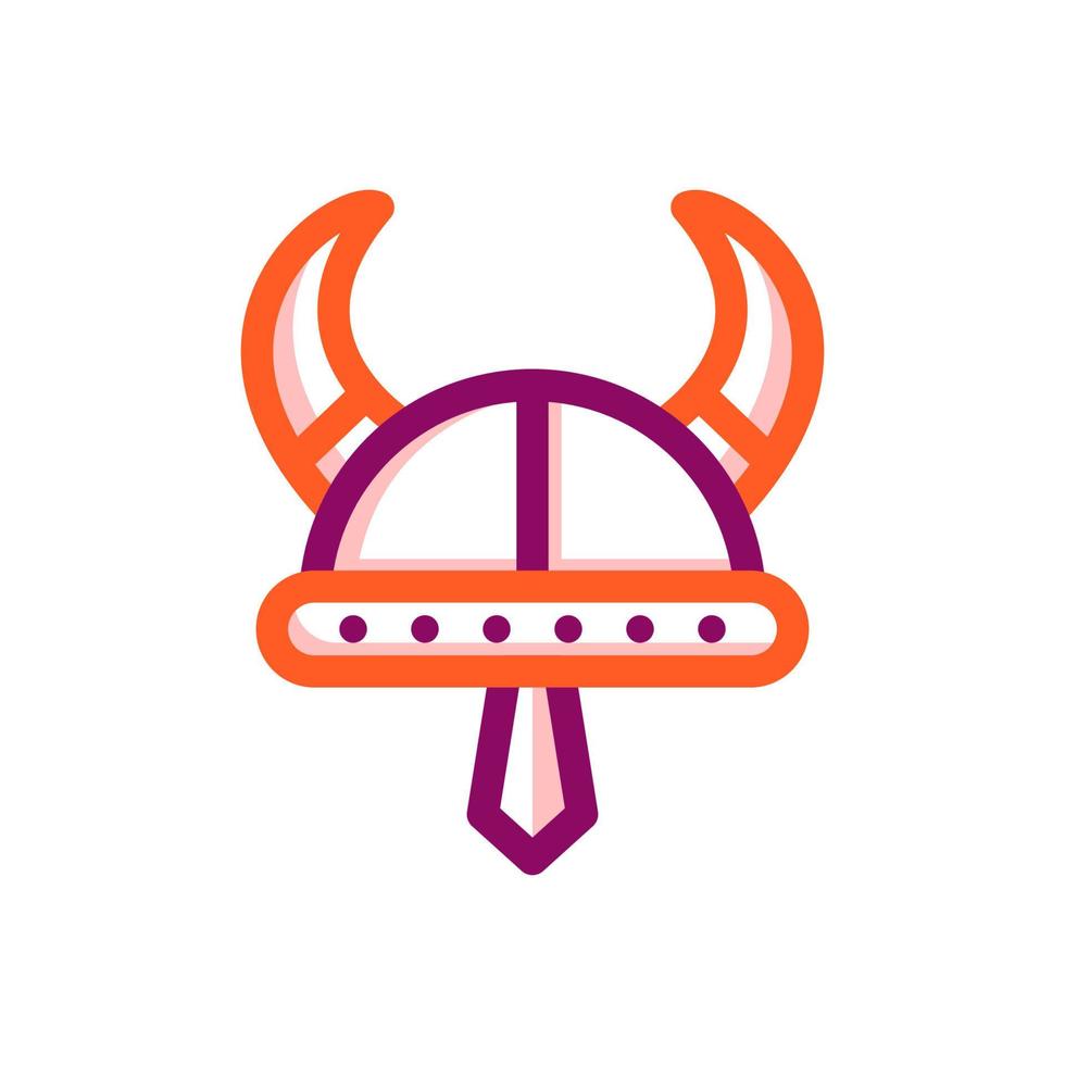 capacete viking, ilustração do ícone de halloween vetor