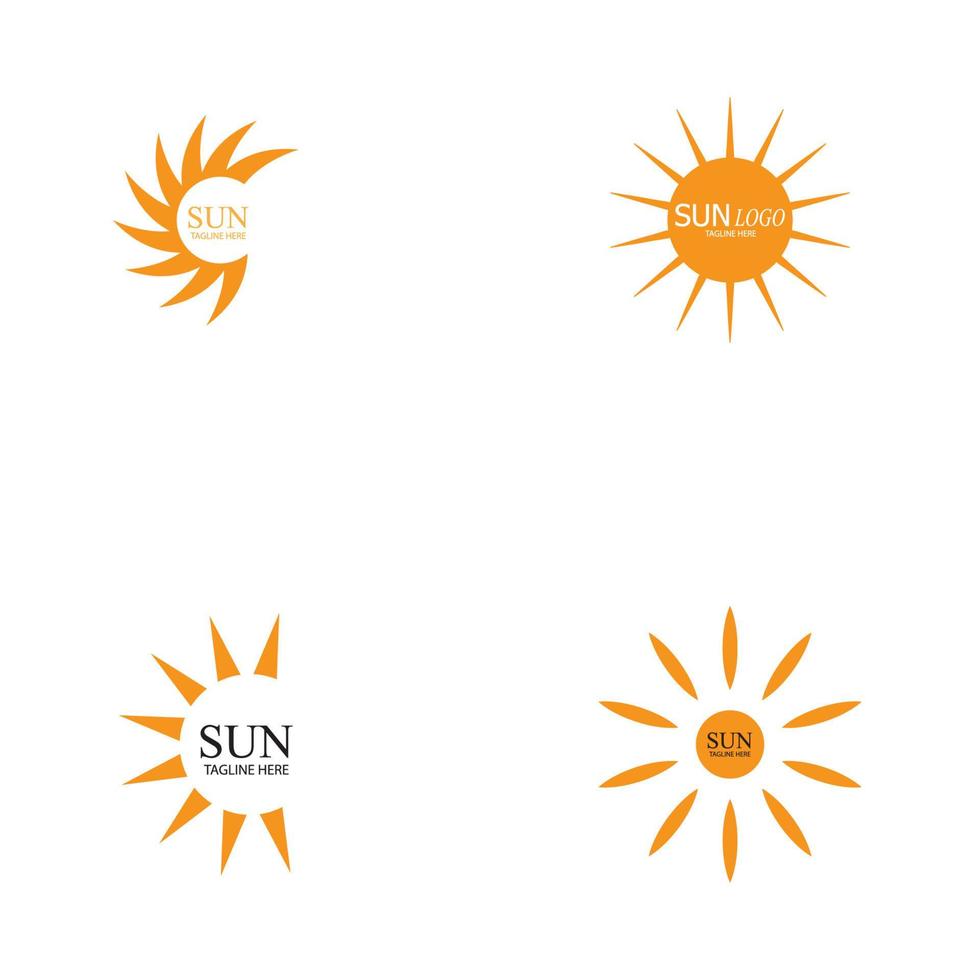 sol ilustração vetorial ícone logotipo modelo de design vetor