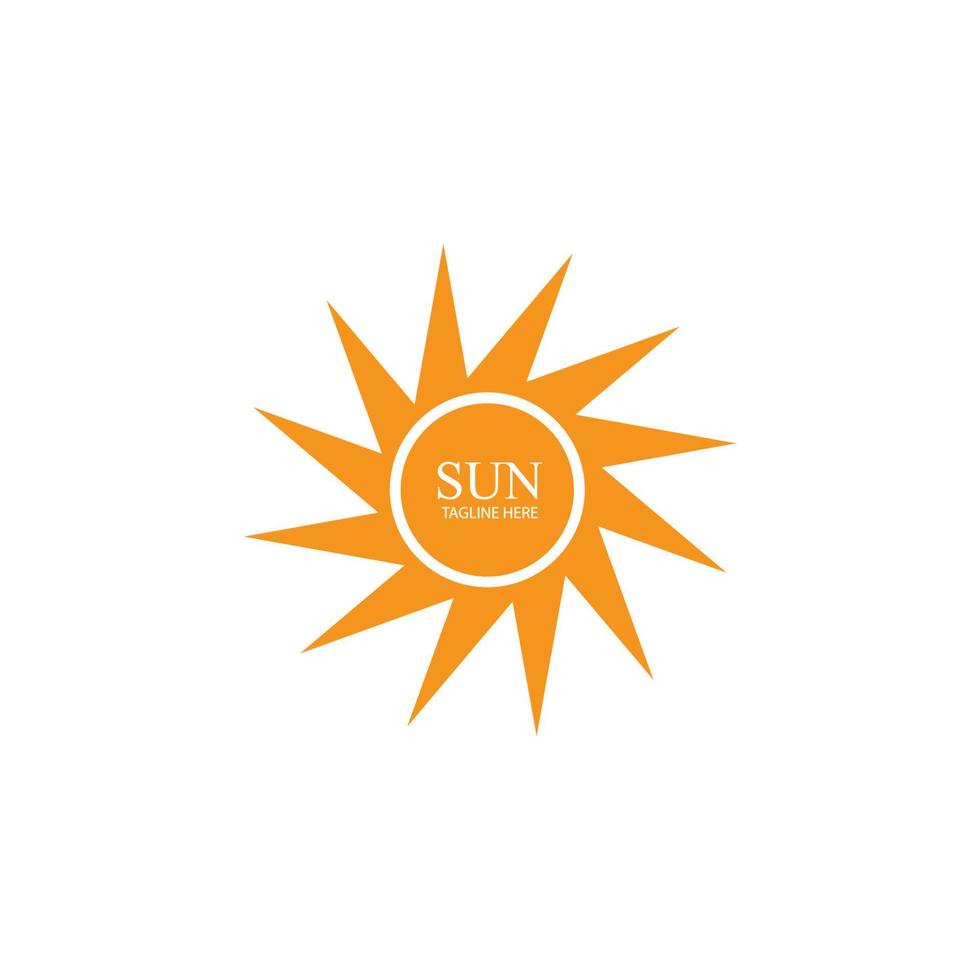 sol ilustração vetorial ícone logotipo modelo de design vetor