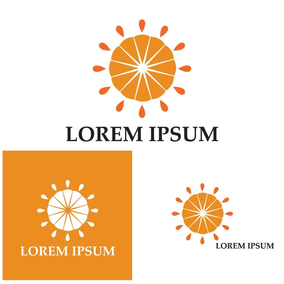 sol ilustração vetorial ícone logotipo modelo de design vetor