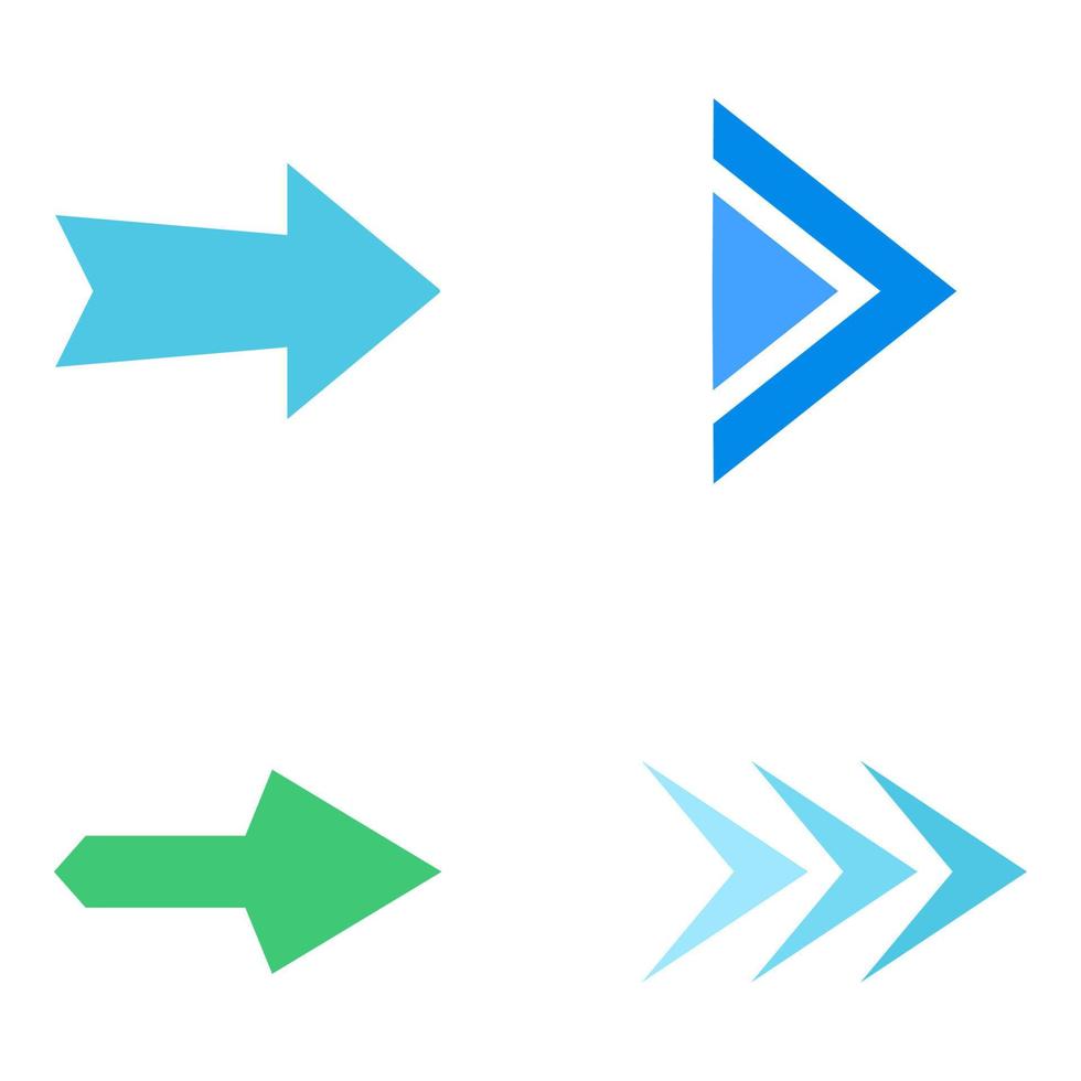 pacote de ícones lisos de setas vetor